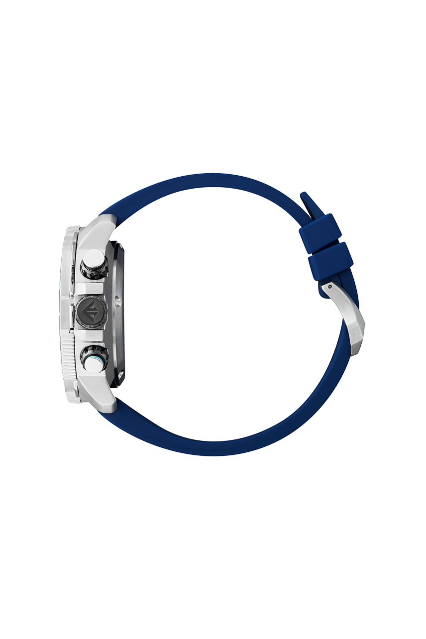 Citizen Aqualand Eco-Drive BJ2169-08E – Orologio Uomo Analogico, Carica Solare, Vetro Zaffiro, Cinturino In Gomma Blu, 20 Bar